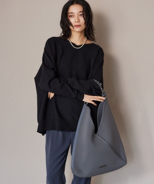 BARNYARDSTORM（バンヤードストーム）の「BARNYARDSTORM / パンチングワンハンドルバッグ（トートバッグ・レディース・チャコールグレー/ブラック/オフホワイト・FREE）」の20枚目の写真