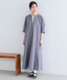 n'OrLABEL | 『裾フレアキーネックワンピース』(ワンピース)