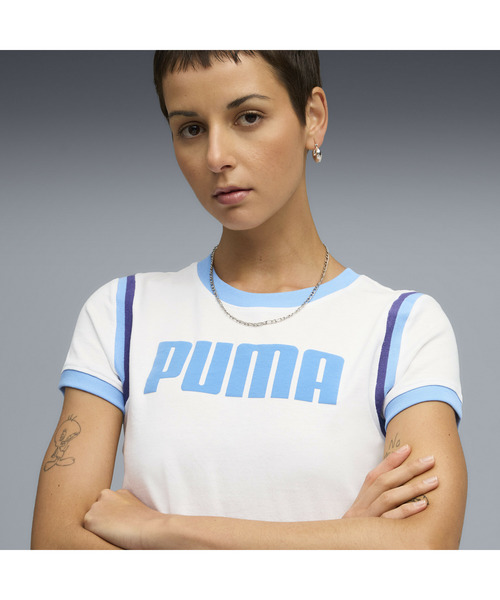 PUMA(プーマ)の「PUMA プーマ ウィメンズ フューチャー プーマ アーカイブ グラフィック ベ(Tシャツ/カットソー・レディース・ブラック/ブルー系その他/ホワイト/ホワイト系その他/グリーン系その他・MEDIUM/SMALL/LARGE/X-SMALL/X-LARGE)」の19枚目の写真