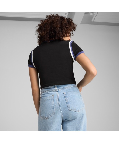 PUMA（プーマ）の「PUMA プーマ ウィメンズ フューチャー プーマ アーカイブ グラフィック ベビー 半袖 Tシャツ（Tシャツ/カットソー・レディース・ブラック/ブルー系その他/ホワイト/ホワイト系その他/グリーン系その他・MEDIUM/SMALL/LARGE/X-SMALL/X-LARGE）」の21枚目の写真