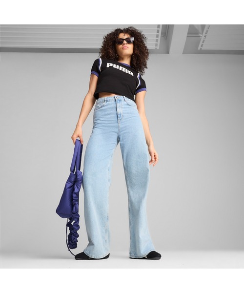 PUMA（プーマ）の「PUMA プーマ ウィメンズ フューチャー プーマ アーカイブ グラフィック ベビー 半袖 Tシャツ（Tシャツ/カットソー・レディース・ブラック/ブルー系その他/ホワイト/ホワイト系その他/グリーン系その他・MEDIUM/SMALL/LARGE/X-SMALL/X-LARGE）」の22枚目の写真