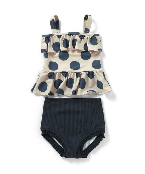 Ampersand(アンパサンド)の「【ジュニア対応】シンプルフリルセパレート水着_UVカット(水着・キッズ・ネイビー/パープル/イエロー・80/90/100/110/120/130/140)」の10枚目の写真