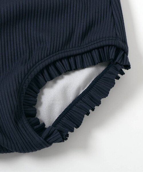 Ampersand(アンパサンド)の「【ジュニア対応】シンプルフリルセパレート水着_UVカット(水着・キッズ・ネイビー/パープル/イエロー・80/90/100/110/120/130/140)」の12枚目の写真