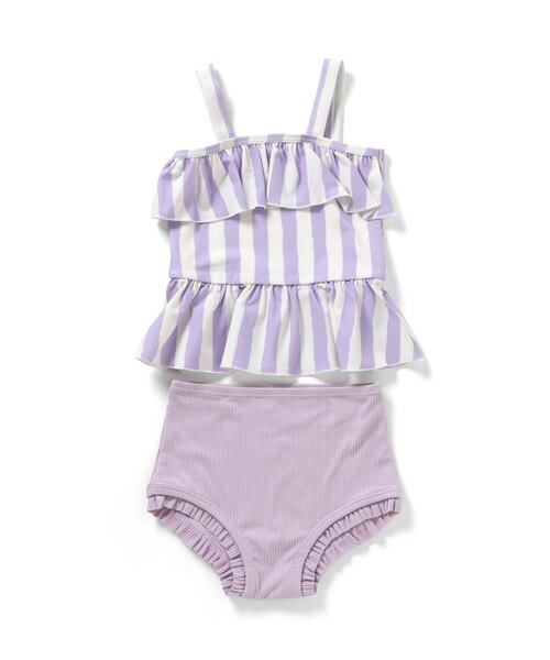 Ampersand(アンパサンド)の「【ジュニア対応】シンプルフリルセパレート水着_UVカット(水着・キッズ・ネイビー/パープル/イエロー・80/90/100/110/120/130/140)」の15枚目の写真