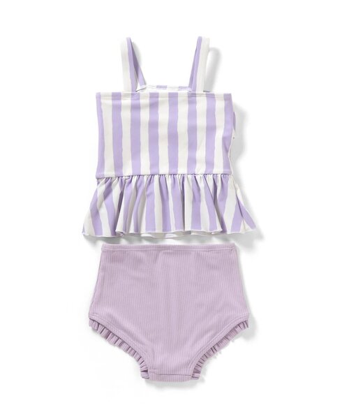 Ampersand(アンパサンド)の「【ジュニア対応】シンプルフリルセパレート水着_UVカット(水着・キッズ・ネイビー/パープル/イエロー・80/90/100/110/120/130/140)」の18枚目の写真