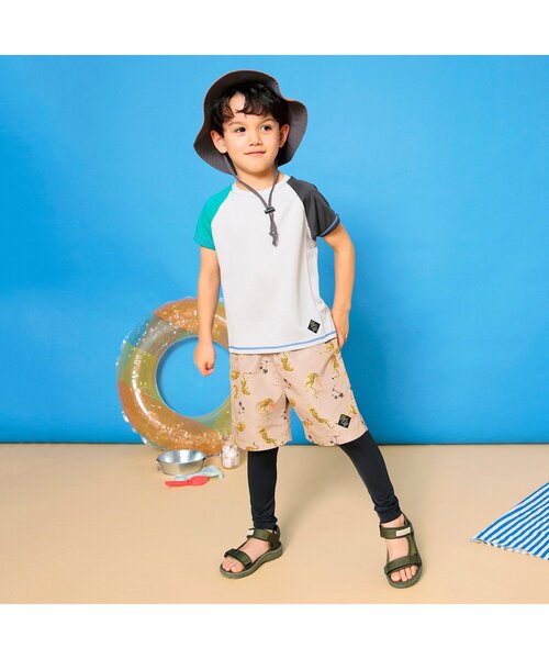 BREEZE（ブリーズ）の「【UVカット/ベビー＆キッズ】半袖ラッシュガード（ラッシュガード・キッズ・ライトグレー/ライム・80/90/100/110/120/130/140）」の3枚目の写真