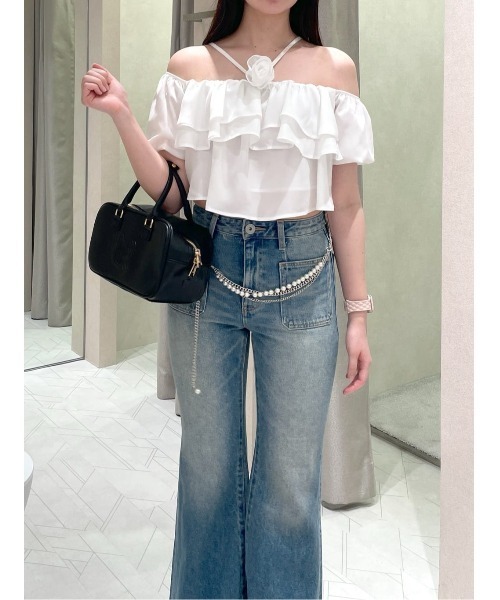 rienda（リエンダ）の「チェーンロングベルト（ベルト・レディース・シルバー/ゴールド・FREE）」の3枚目の写真