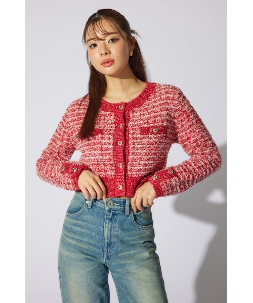 SLOBE IENA｜ツイードニットカーディガン | Rakuten Fashion