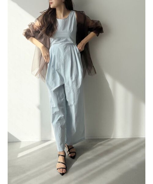 OUNNOUN(オウンノウン)の「【OUNNOUN】チュールレイヤードシャツ(シャツ/ブラウス・レディース・チャコールグレー/ミント/オレンジ/ブラウン・FREE)」の13枚目の写真