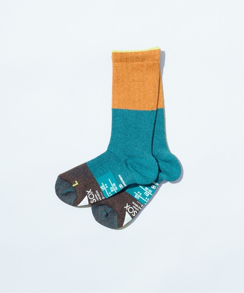 ANDSOX(アンドソックス)の「【ANDSOX】SUPPORT PILE CREW アンドソックス サポート パイル クルー(ソックス/靴下・メンズ・ブラック/グレー×ホワイト/オリーブ/オフホワイト/ベージュ系1/ブルー/スカイブルー系1/ホワイト×ネイビー/チャコール/ネイビー/ブルー系1/ピンク系1/オレンジ系1/ブラック×ホワイト・S/M)」の14枚目の写真