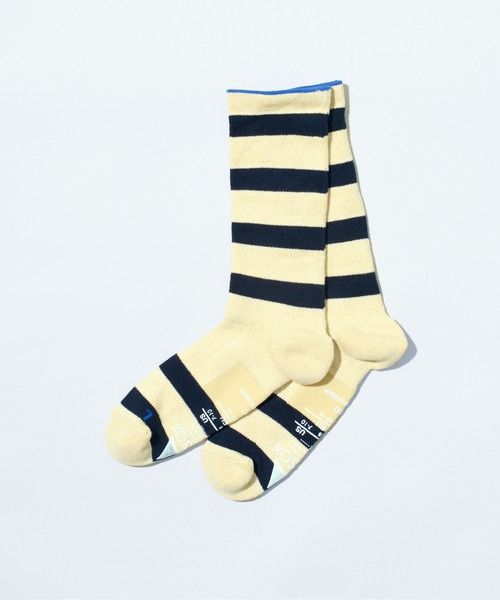 ANDSOX(アンドソックス)の「【ANDSOX】SUPPORT PILE CREW アンドソックス サポート パイル クルー(ソックス/靴下・メンズ・ブラック/グレー×ホワイト/オリーブ/オフホワイト/ベージュ系1/ブルー/スカイブルー系1/ホワイト×ネイビー/チャコール/ネイビー/ブルー系1/ピンク系1/オレンジ系1/ブラック×ホワイト・S/M)」の3枚目の写真