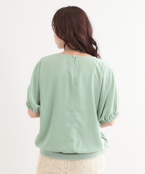 DRESKIP（ドレスキップ）の「【高レビュー/UV/ひんやり/洗濯後しわになりにくい/5分袖】さらさら ドルマントップス（シャツ/ブラウス・レディース・イエロー/グリーン系/ブラック/ブラウン系その他/ライトベージュ/オフホワイト・00）」の16枚目の写真