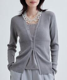 ナローリブカーディガン