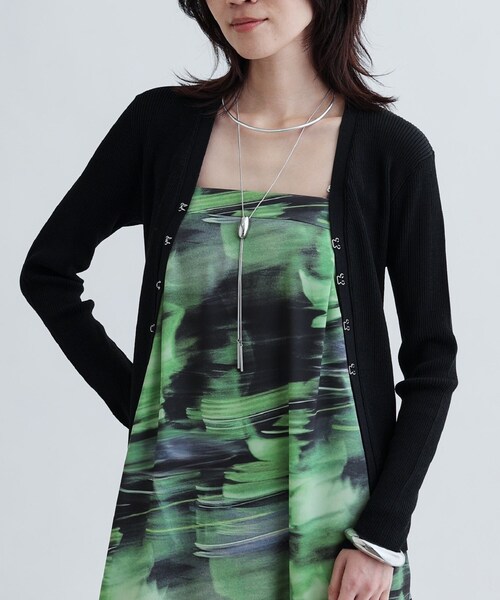 GALLEST（ギャレスト）の「ナローリブカーディガン（カーディガン/ボレロ・レディース・ホワイト/ブラック/グレー系4・38）」の3枚目の写真