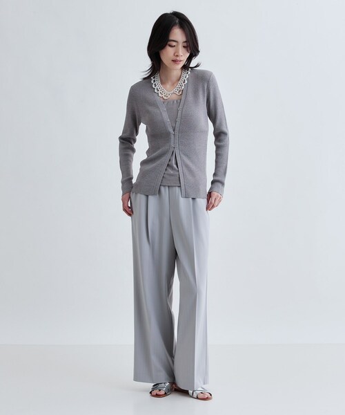 GALLEST（ギャレスト）の「ナローリブカーディガン（カーディガン/ボレロ・レディース・ホワイト/ブラック/グレー系4・38）」の10枚目の写真