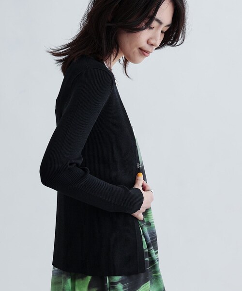 GALLEST（ギャレスト）の「ナローリブカーディガン（カーディガン/ボレロ・レディース・ホワイト/ブラック/グレー系4・38）」の15枚目の写真