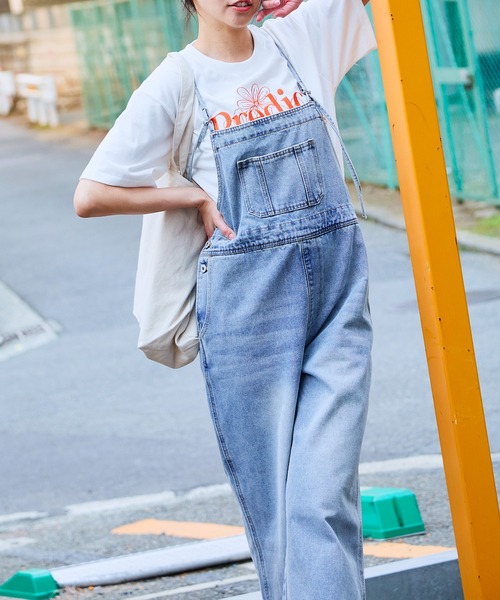 GORGE(ゴージ)の「《華奢ストラップ×美シルエット》レディース デニムキャミサロペット 体型カバー 春夏秋(サロペット/オーバーオール・レディース・ライトブルー/その他6・F)」の9枚目の写真