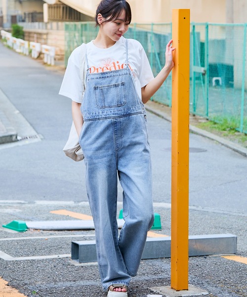 GORGE(ゴージ)の「《華奢ストラップ×美シルエット》レディース デニムキャミサロペット 体型カバー 春夏秋(サロペット/オーバーオール・レディース・ライトブルー/その他6・F)」の10枚目の写真