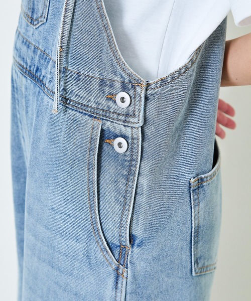 GORGE(ゴージ)の「《華奢ストラップ×美シルエット》レディース デニムキャミサロペット 体型カバー 春夏秋(サロペット/オーバーオール・レディース・ライトブルー/その他6・F)」の19枚目の写真