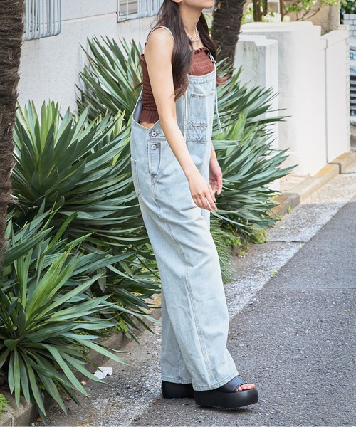 【js luxe】ルーズデニムワッシャーキャミサロペット トロワッシャー キャミサロペット | NOMBRE IMPAIR