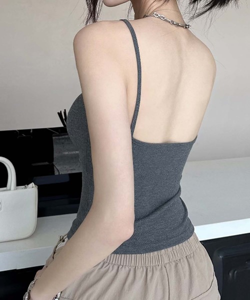 aimoha(アイモハ)の「ギャザー デザインキャミソール(キャミソール・レディース・ホワイト/ブラック/ダークグレー/オフホワイト・FREE)」の12枚目の写真