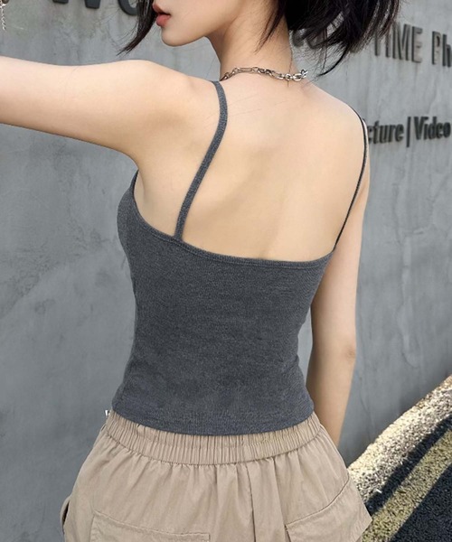 aimoha(アイモハ)の「ギャザー デザインキャミソール(キャミソール・レディース・ホワイト/ブラック/ダークグレー/オフホワイト・FREE)」の14枚目の写真