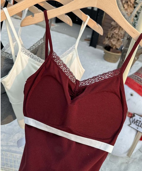 aimoha(アイモハ)の「ギャザー デザインキャミソール(キャミソール・レディース・ホワイト/ブラック/ダークグレー/オフホワイト・FREE)」の15枚目の写真