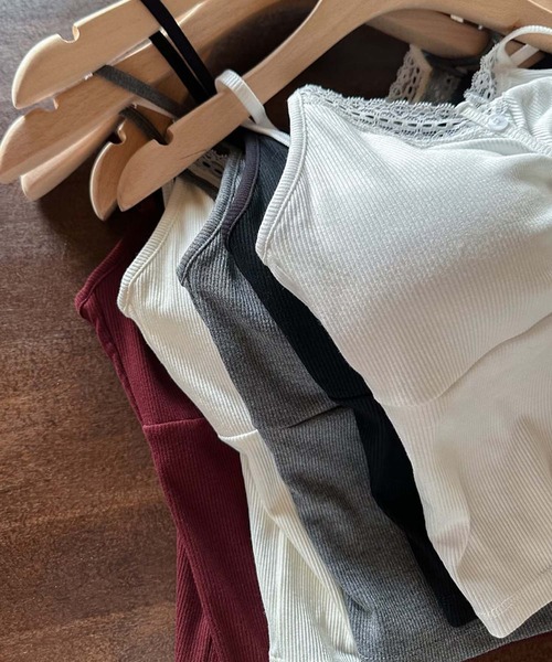 aimoha(アイモハ)の「ギャザー デザインキャミソール(キャミソール・レディース・ホワイト/ブラック/ダークグレー/オフホワイト・FREE)」の16枚目の写真