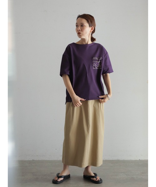 FIL DE FER（フィルデフェール）の「fruits PT ボートネックTEE（Tシャツ/カットソー・レディース・パープル/ライトグレー・FREE）」の14枚目の写真