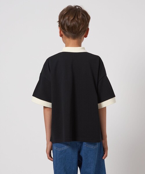 green label relaxing(グリーンレーベルリラクシング)の「カノコ ポロシャツ / キッズ 140cm-160cm(ポロシャツ・キッズ・ブラック/ベージュ・150cm/140cm/160cm)」の10枚目の写真