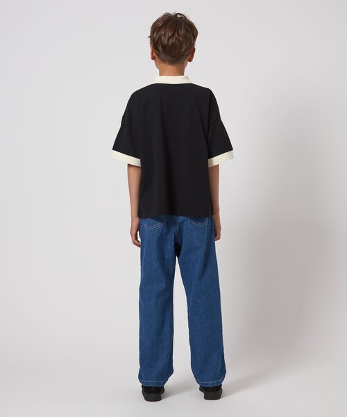 green label relaxing(グリーンレーベルリラクシング)の「カノコ ポロシャツ / キッズ 140cm-160cm(ポロシャツ・キッズ・ブラック/ベージュ・150cm/140cm/160cm)」の13枚目の写真