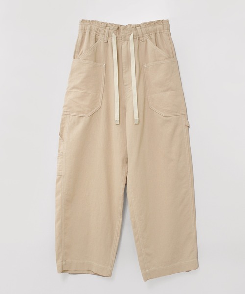URCH RNA（アーチ アールエヌエー）の「R4324 綿麻サージのカーペンターパンツ（その他パンツ・レディース・ブルー/ベージュ/グレー・FREE）」の7枚目の写真