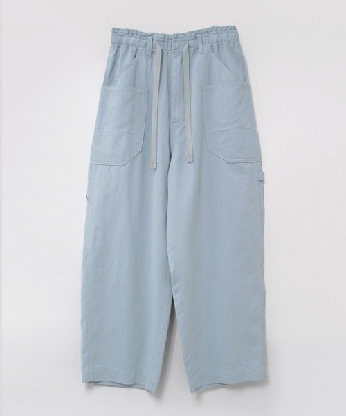 URCH RNA（アーチ アールエヌエー）の「R4324 綿麻サージのカーペンターパンツ（その他パンツ・レディース・ブルー/ベージュ/グレー・FREE）」の12枚目の写真