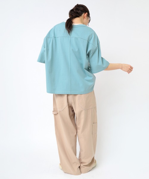 URCH RNA（アーチ アールエヌエー）の「R4324 綿麻サージのカーペンターパンツ（その他パンツ・レディース・ブルー/ベージュ/グレー・FREE）」の16枚目の写真