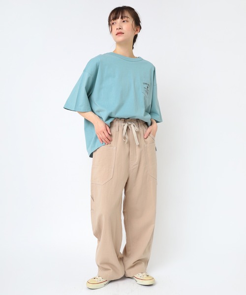 URCH RNA（アーチ アールエヌエー）の「R4324 綿麻サージのカーペンターパンツ（その他パンツ・レディース・ブルー/ベージュ/グレー・FREE）」の13枚目の写真