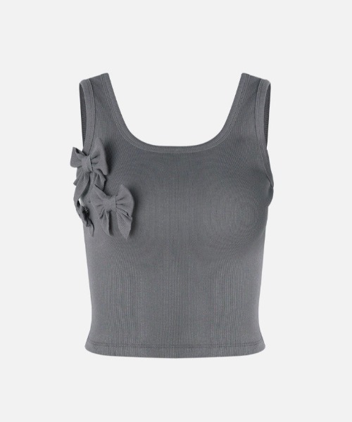タンクトップ ノースリーブ 「GATELESS」RIBBON POP TANK TOP レディース セール】【GATELESS】RIBBON POP TANK TOP（タンクトップ