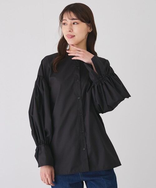 Jayro(ジャイロ)の「袖ボリュームシャツ(シャツ/ブラウス・レディース・イエロー/オフホワイト/ブラック/ブルー系その他2/サックスブルー・M)」の6枚目の写真