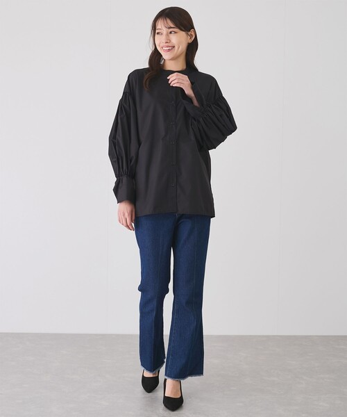 Jayro(ジャイロ)の「袖ボリュームシャツ(シャツ/ブラウス・レディース・イエロー/オフホワイト/ブラック/ブルー系その他2/サックスブルー・M)」の10枚目の写真