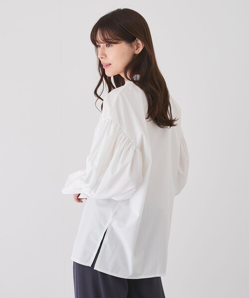Jayro(ジャイロ)の「袖ボリュームシャツ(シャツ/ブラウス・レディース・イエロー/オフホワイト/ブラック/ブルー系その他2/サックスブルー・M)」の15枚目の写真