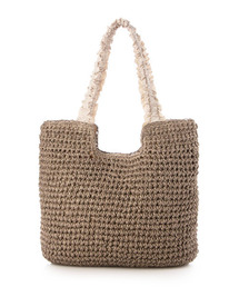 cache cache | カシュカシュ cachecache / フリルハンドルクロッシェトート(かごバッグ)