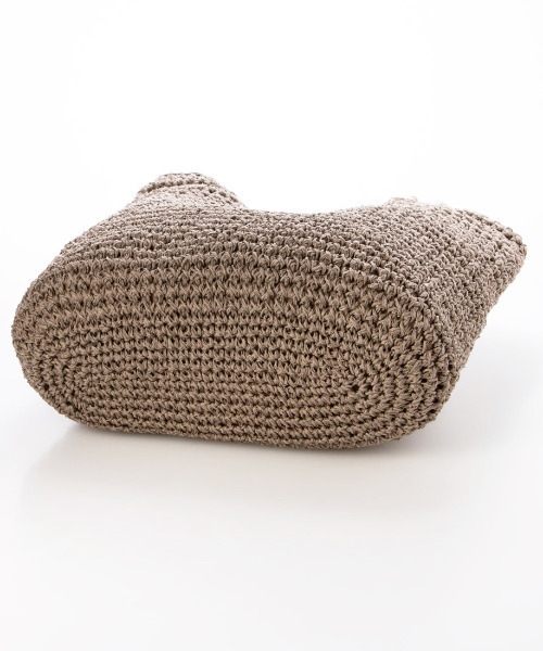 cache cache（カシュ カシュ）の「カシュカシュ cachecache / フリルハンドルクロッシェトート（かごバッグ・レディース・グレー/ブルー/ライトグレー/ブラック/ベージュ・FREE）」の12枚目の写真