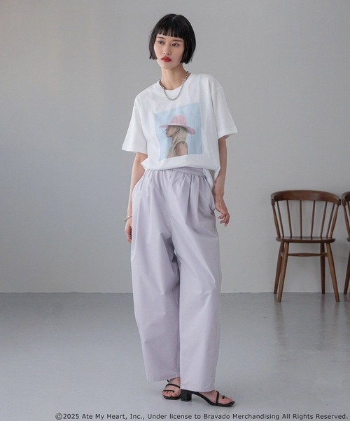 LOWRYS FARM（ローリーズファーム）の「ＧＡＧＡ　ＰＨＯＴＯ　ＴＥＥ　450080（Tシャツ/カットソー・レディース・チャコールグレー/ホワイト/ピンク/ホワイト系その他・FREE）」の16枚目の写真