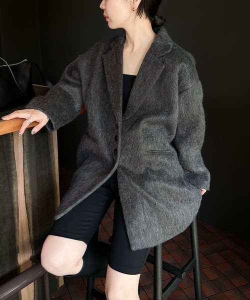 シャギールーズジャケットコート（テーラードジャケット）｜select