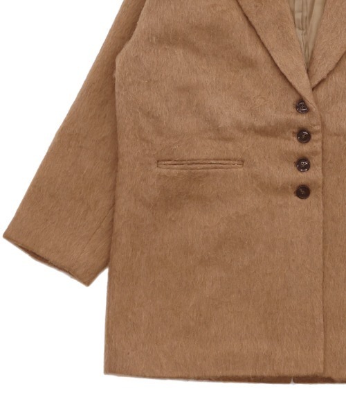 select MOCA by son（セレクトモカバイソン）の「シャギールーズジャケットコート（テーラードジャケット・レディース・ブラウン/ライトブラウン/グレー・FREE）」の12枚目の写真
