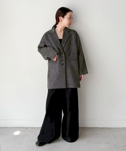 セール】シャギールーズジャケットコート（テーラードジャケット