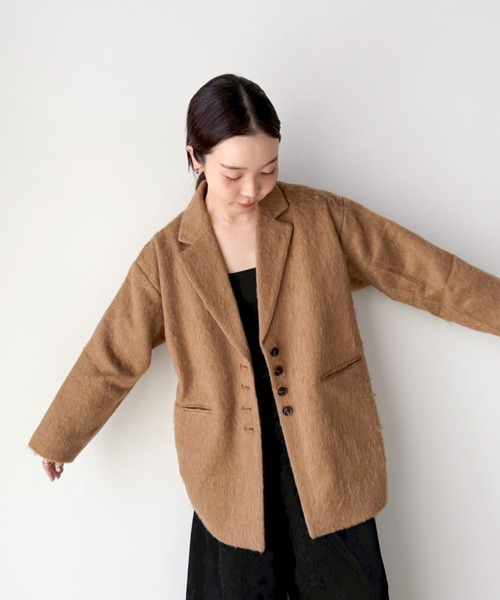 セール】シャギールーズジャケットコート（テーラードジャケット