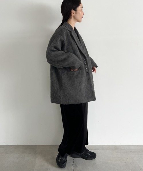 セール】シャギールーズジャケットコート（テーラードジャケット