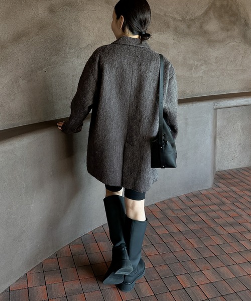 セール】シャギールーズジャケットコート（テーラードジャケット