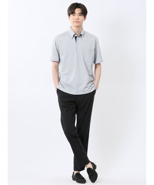 m.f.editorial(エムエフエディトリアル)の「スラックス メンズ ビジネス パンツ ストレッチ 接触冷感 吸汗速乾 ウォッシャブル レーヨン混 スリム ノータック テーパード (スラックス・メンズ・グレー/ブルー/ネイビー・S/LARGE/3L/X-LARGE/MEDIUM)」の17枚目の写真