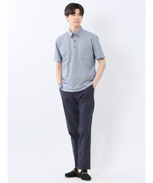 m.f.editorial(エムエフエディトリアル)の「スラックス メンズ ビジネス パンツ ストレッチ 接触冷感 吸汗速乾 ウォッシャブル レーヨン混 スリム ノータック テーパード (スラックス・メンズ・グレー/ブルー/ネイビー・S/LARGE/3L/X-LARGE/MEDIUM)」の6枚目の写真